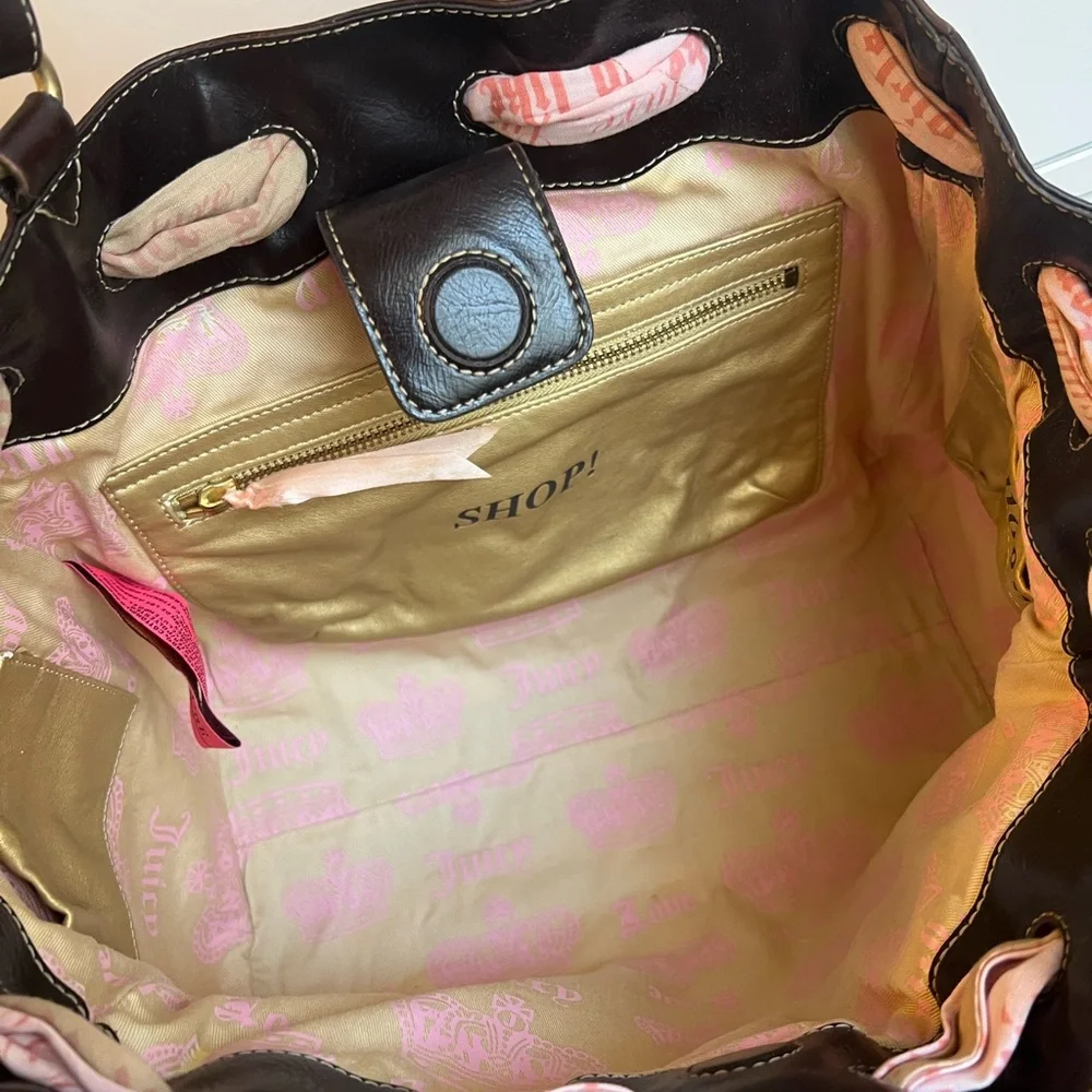 Vintage Juicy Couture Pink and Brown Women's Bag - Picture 8 of 10